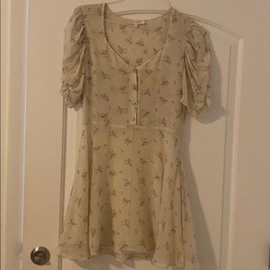 Loveshackfancy ruffled sleeve dress, size small